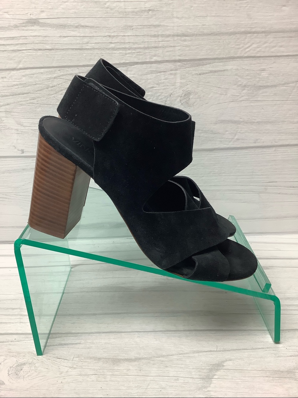 Vince Crisscross Block Heel Sandals